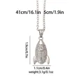 Dettaglio del ciondolo a razzo d'argento con zirconi cubici e catena a maglie - Razzo Versione Q Argento (N1645-SI)