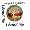 Dettaglio della spilla Albero della Vita con diametro di 1,8 cm e peso di 2,1 g - Albero Della Vita Rosso Oro (C2468)