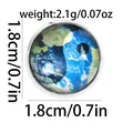 Detailed view showing 1.8cm diameter and 2.1g weight of the round enamel brooch - Abstract Texture (C2463)