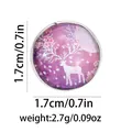 Broche créative élan en cristal avec un cerf blanc sur un fond de forêt onirique - Style Cerf Blanc Forêt de Rêve (C2459-8)