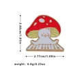Détail du pin's émaillé chat et champignon rouge affichant les dimensions exactes - Chat Sous Champignon Rouge (C2265)