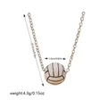 Détails du collier avec pendentif volleyball de sport, longueur 25,2 cm et diamètre 1,6 cm - Style de Volleyball (A2951)