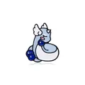 Enamel lapel pin featuring the blue and white Dragonair character with a glossy finish - Dragonair Style (C1912-1)