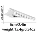 Sleek silver gun-shaped metal tie clip for men featuring detailed textured grip - Pistol Shape (T1063-1)