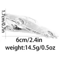 Silver sports car tie clip for men featuring detailed metal engraving and 6cm dimensions - Sports Car Shape (T1063-8)