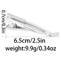 Silver tie clip with diamond-patterned engraving for men's formal business suits - Silver Rhombic Pattern (T1063-14)