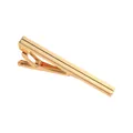 Pasador de corbata clásico dorado para hombre con elegantes ranuras verticales - Dorado