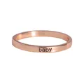 Minimalistischer Ring in Roségold aus Kupfer mit Baby-Gravur und poliertem Finish - Baby (R1262) / Roségold
