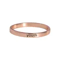 Minimalistischer Kupferring in Roségold mit eingraviertem Youth-Schriftzug - Youth (R1262) / Roségold