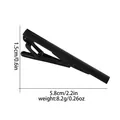 Minimalist copper tie clip with blue stripes for business suit accessory, 5.8cm size - Black