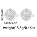 Zilveren muzieknoot manchetknopen met vioolsleutel en achtste noot op een metalen schijf van 1,8cm - Muzieksymbool Stijl (B1572)