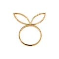 Golden bunny ear napkin ring with minimalist metallic finish for Easter table decor - Minimalist Gold Rabbit Ear Ring (Z1196-GO)