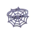 Servilletero de telaraña para Halloween en metal gris oscuro para decoración de mesa - Telaraña Gris Oscuro (Z1067-1)