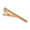 Polished golden brass tie clip with a minimalist design for formal business suits - Gold