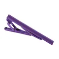 Polished vibrant purple tie clip with mirror finish for modern business suits - Purple