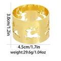 Detalle de servilletero de reno dorado con medidas 4,5 cm de diámetro y 3 cm de altura - Estilo de Reno de Oro 1 (Z1337-GO)