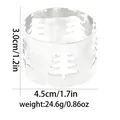 Dimensiones del servilletero plateado con diseño de hoja: 4,5 cm de diámetro y 3,0 cm de alto - Estilo de Árbol de Navidad de Plata 1 (G1340-SI)