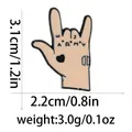 Purple shell hand gesture enamel pin with ARMY letters, size 3.1cm x 2.2cm, 3.0g weight - Hand Gesture Style (C2736-2)