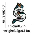 White and green dragon enamel pin inspired by white dragon spirit, 2.9cm by 1.9cm - Dragon Creature Style (C2736-3)