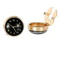Goldene Uhr-Manschettenknöpfe mit schwarzem Zifferblatt und sicherem Metall-Klappverschluss - Gold Zifferblatt