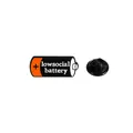 Pin de esmalte con diseño de batería y texto low social battery con cierre de goma - Estilo de Batería Social Baja (C2772-3)