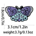 Exquisite Lavendel und hellblaue Schmetterling Emaille Pin mit He/they Pronomen Design - He/they Lila-Blaue Schmetterling (C2740-5)