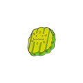 Broche mignonne en émail en forme de tranche de concombre avec un visage adorable - Style Tranche de Concombre (C2785)