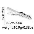 Polished silver tie clip with mountain pattern, dimensions 6.3cm by 1.8cm for men - Mountain Silhouette Style (T1058)