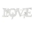 Silberne LOVE Brosche mit funkelnden Strasssteinen und detaillierten Engelsfiguren - Silberne LOVE Cupido Form (C2742-1)