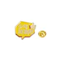 Inspirational enamel pin featuring a yellow speech bubble and thumbs up icon for students - Yellow Bubble Motivational Style (C2656-3)