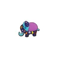 Colorful enamel elephant brooch with bohemian patterns and vibrant floral details - Purple Elephant (C2690-4)