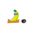 Mignonne épingle en émail banane de dessin animé avec lunettes de soleil sur fond blanc - Forme de Banane