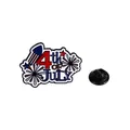 Cartoon 4th of July enamel pin badge with fireworks and star for backpack decor - Independence Day (4th OF JULY) / Red Blue White