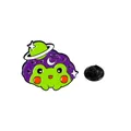 Pin esmaltado de rana linda con nubes de galaxia púrpura para decorar mochilas - Estilo Rana Nebulosa (C2682-4)