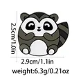 Cute raccoon enamel pin cartoon animal brooch for clothing bags and hats jewelry accessory - Raccoon Style (C2822-7)