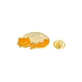 Süße Emaille-Brosche in Form einer orangefarbenen Katze als Zimtschnecke mit Clip - Zimtschnecke Katze Stil (C2841)