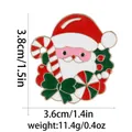 Spilla natalizia Babbo Natale in smalto, dimensioni 3.8x3.6cm e peso 11.4g - Combo decorazione Babbo Natale (BXT0002-8)