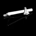 Poliertes silbernes Raumschiff-Krawattenklammer-Set für Herren im Weltraum-Design - Poliert Silber Space Shuttle Krawattenklammer (T1098)