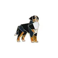 Geometric Bernese Mountain Dog enamel brooch pin with colorful alloy dripping oil finish - Bernese Mountain Dog Style (C2862)