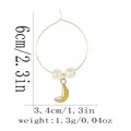 Detailed size specifications for alloy banana and pearl drop earrings shown in gold finish - Yellow Banana