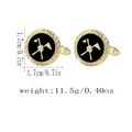 Detailed view of golf club design cufflinks with size 1.7cm and weight 11.5g parameters - P1112-8 / Copper