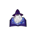 Broche fantôme lumineuse Halloween avec chapeau de sorcière violet et livre magique - Style Livre Magique Fantôme (C2890-3)