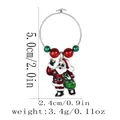Christmas napkin ring with Santa Claus charm and festive red green decorative beads - Santa Claus Style (Z1347-9)