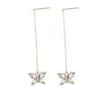 Orecchini a nappa a farfalla placcati in oro con cristalli di zirconia scintillanti - Stile Ciondolo Farfalla Strass Oro (F1570-19)