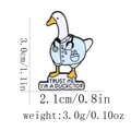 Grappige eend dokter emaille speld met tekst Trust Me I'm a Duckctor voor kleding - Eend Dokter Stijl (C2990-2)