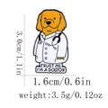 Grappige hondenarts emaille speld met tekst Trust Me I'm a Dogtor voor medische kleding - Hond Dokter Stijl (C2990-3)