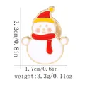Broche de esmalte de muñeco de nieve navideño con dimensiones 2,2x1,7cm y peso de 3,3g - Muñeco de nieve