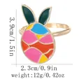 Colorful bunny napkin ring with multicolor enamel mosaic for Easter table decor - Colorful Mosaic Bunny (Z1348-5)