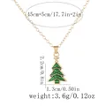 Weihnachtsbaum-Halskette mit grünem Emaille-Anhänger und goldenem Stern für Kinder - Weihnachtsbaum Stil (A3345-3)