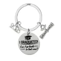 Portachiavi laurea 2025 in argento con citazione divertente e ciondoli diploma - Portachiavi con Citazione Umoristica (GD1007-2)